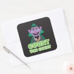 Count Von Count Classic Style 2 Square Sticker