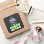 Count Von Count Classic Style 2 Square Sticker
