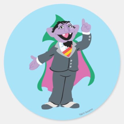 Count Von Count Classic Style Classic Round Sticker