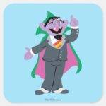 Count Von Count Classic Style Square Sticker