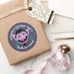 Count Von Count Face Birthday Party Classic Round Sticker