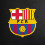 Crest Black Football Poster