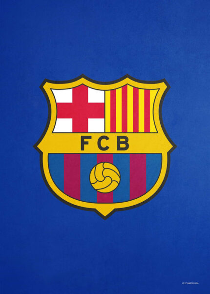 Crest Blue Football Poster