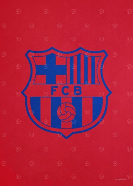 Crest Blue Red Football Poster