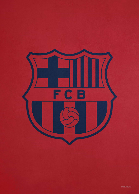 Crest Navy Red Football Poster