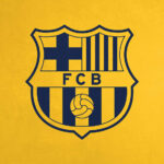 Crest Navy Yellow Football Poster