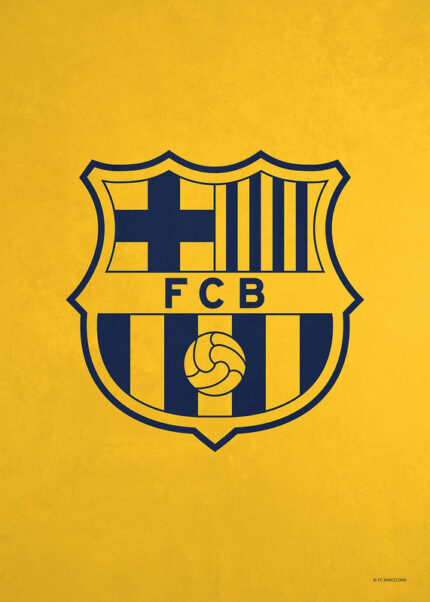 Crest Navy Yellow Football Poster