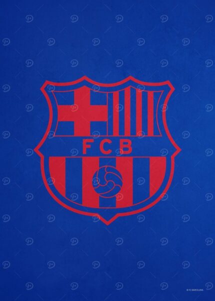 Crest Red Blue Football Poster