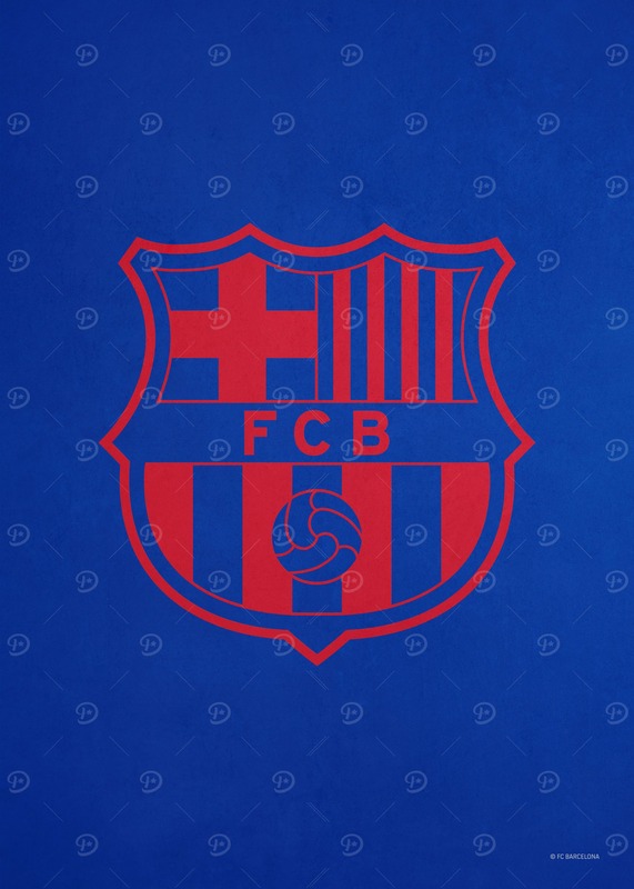 Crest Red Blue Football Poster