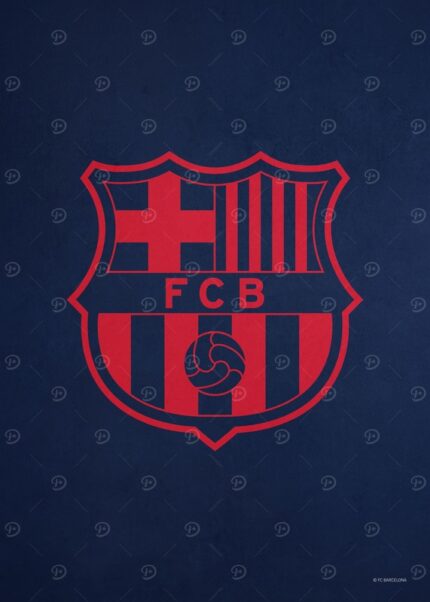 Crest Red Navy Football Poster