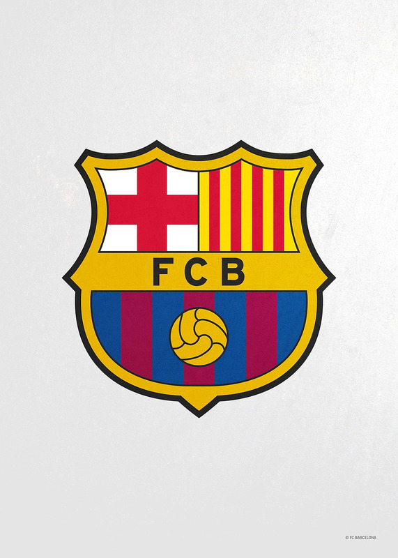 Crest White Football Poster