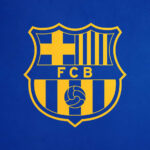 Crest Yellow Blue Football Poster