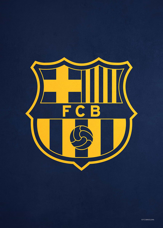 Crest Yellow Navy Football Poster