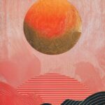 Crimson Dune Layers Poster