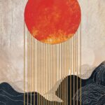 Crimson Sun Fusion Poster