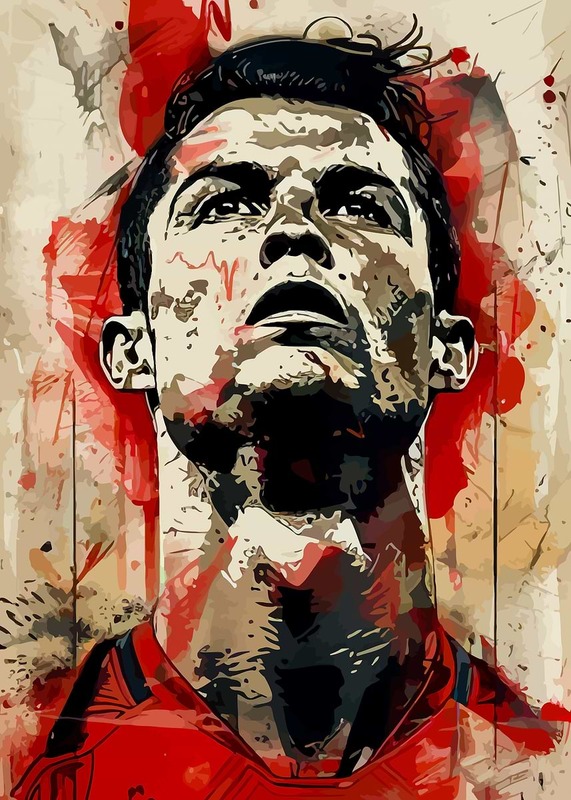 Cristiano Ronaldo Football Poster