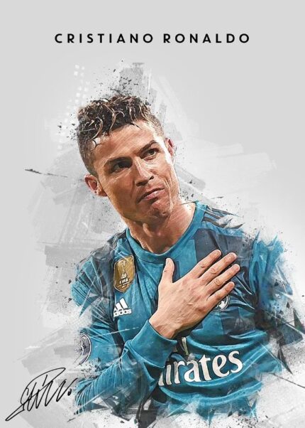 Cristiano Ronaldo Football Poster
