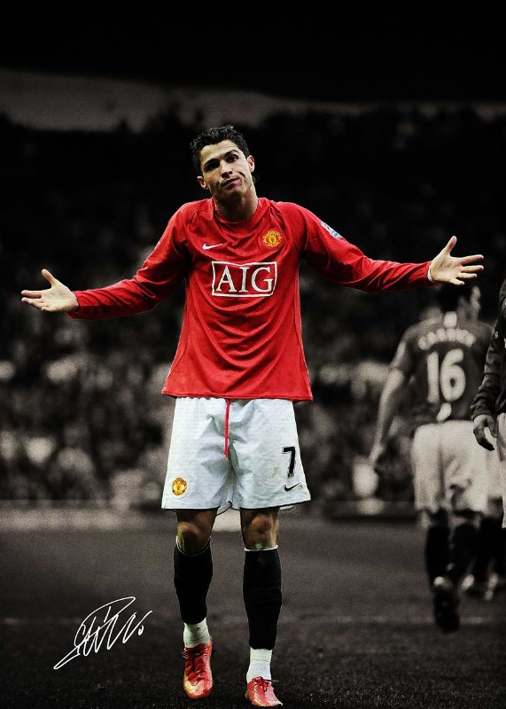 Cristiano Ronaldo Football Poster
