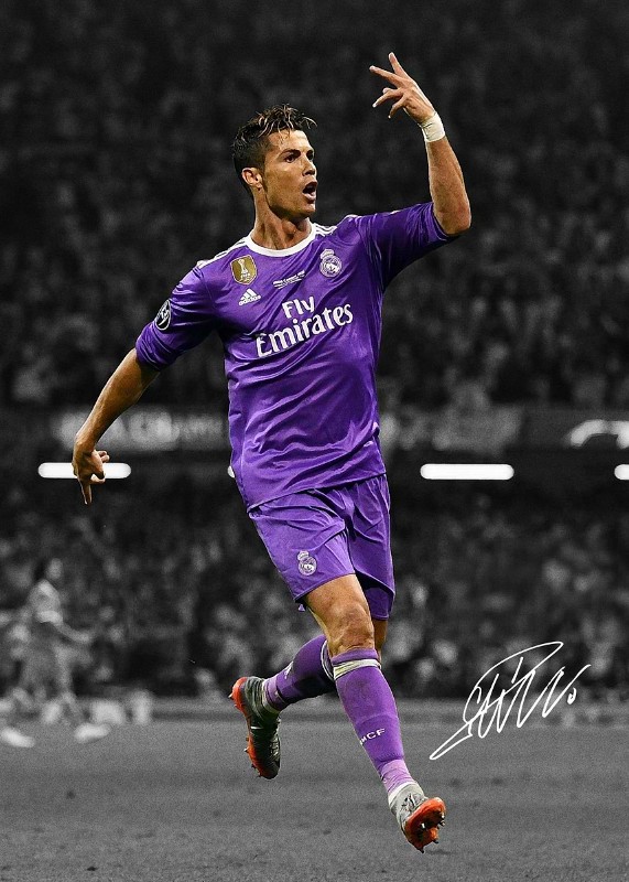 Cristiano Ronaldo Football Poster