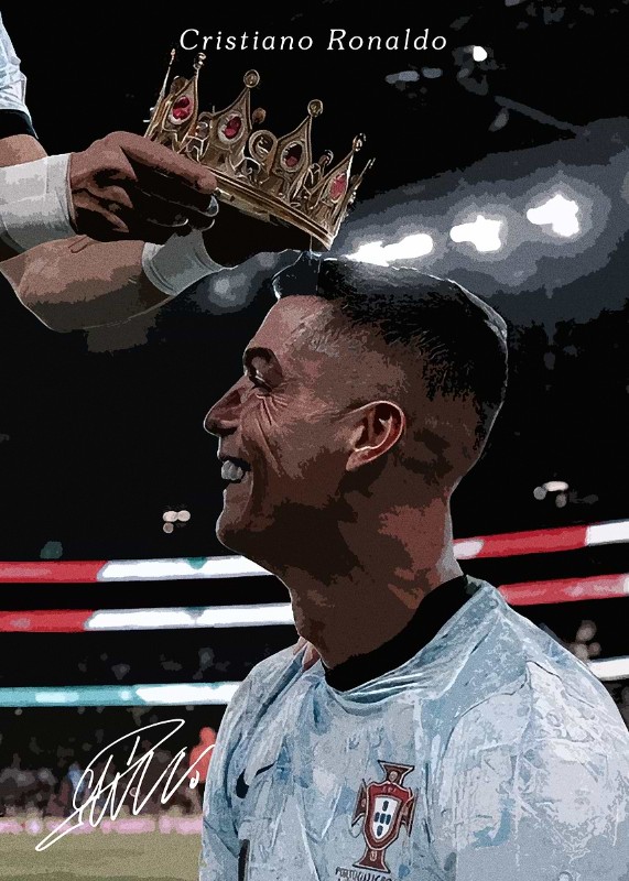 Cristiano Ronaldo Football Poster