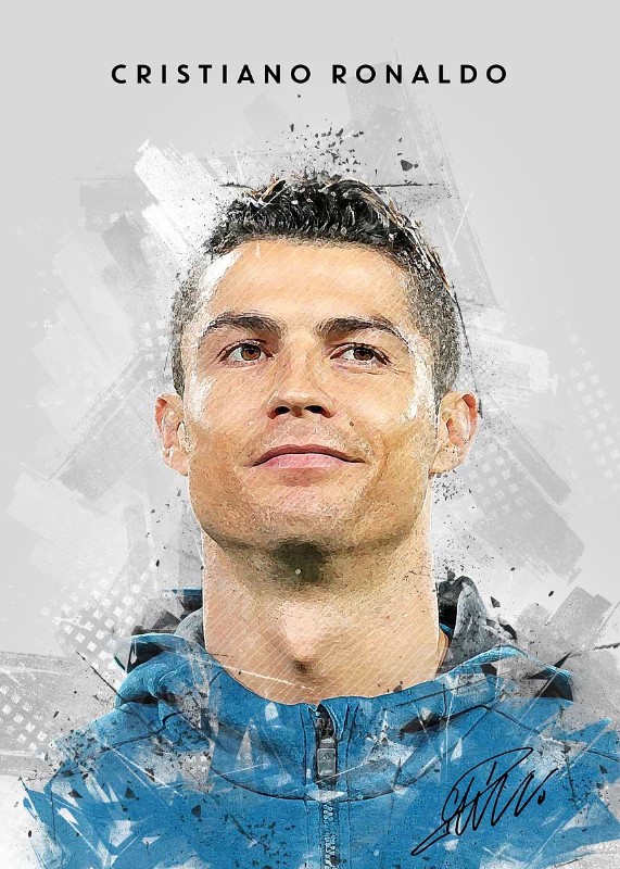 Cristiano Ronaldo Football Poster