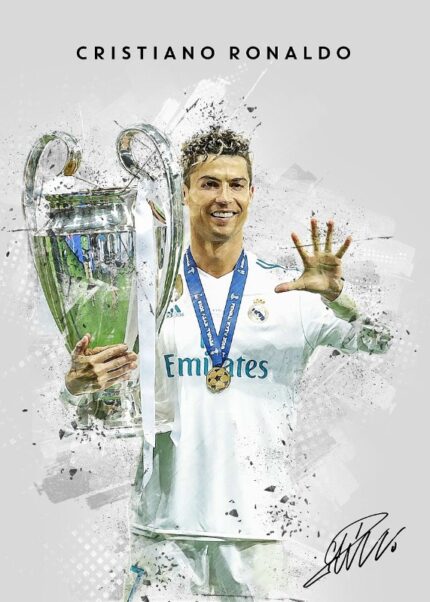 Cristiano Ronaldo Football Poster