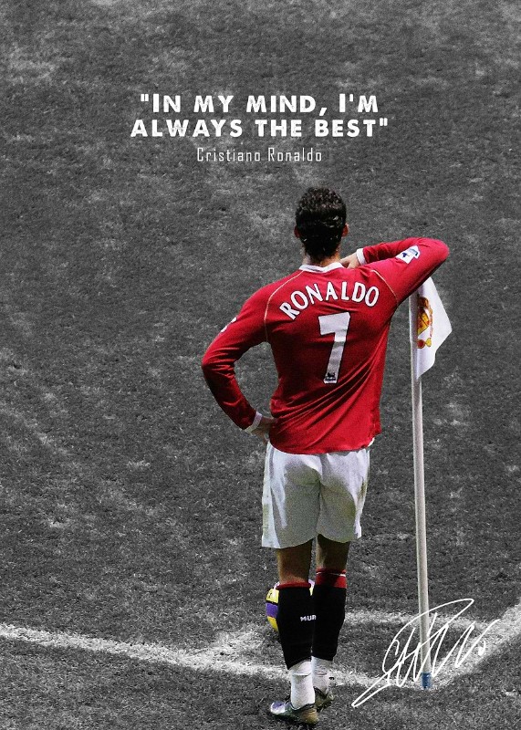 Cristiano Ronaldo Football Poster