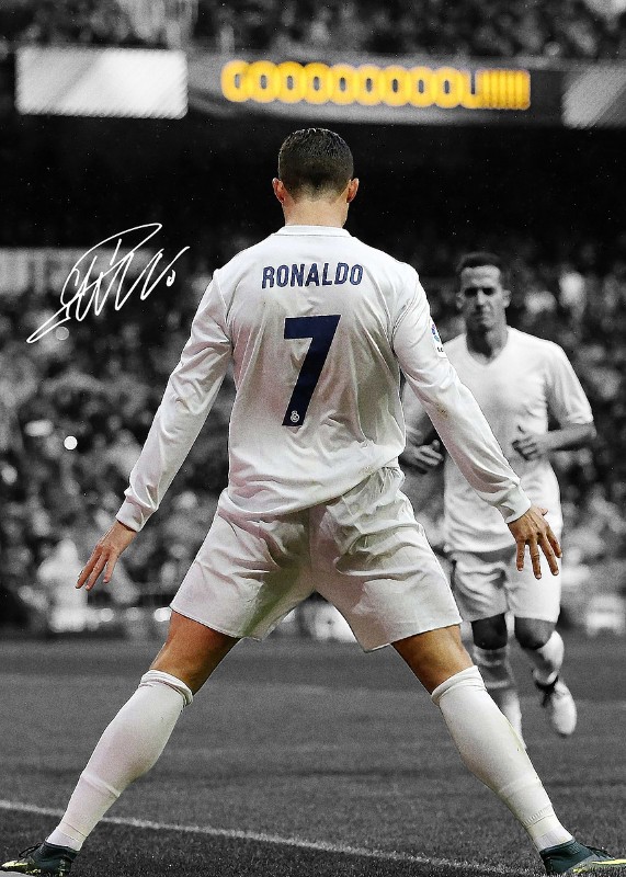 Cristiano Ronaldo Football Poster
