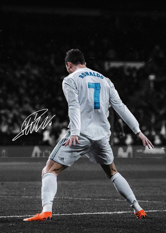 Cristiano Ronaldo Football Poster