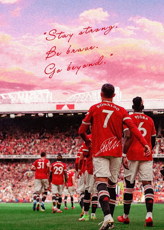 Cristiano Ronaldo Football Poster