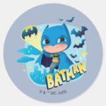 Cuter Than Cute Batman Classic Round Sticker