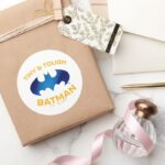 Cuter Than Cute Tiny Tough Batman Classic Round Sticker