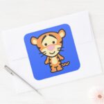 Cuties Tigger Square Sticker