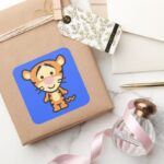 Cuties Tigger Square Sticker