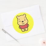 Cuties Winnie The Pooh Classic Round Sticker