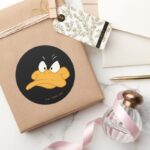 DAFFY DUCK™ Angry Face Classic Round Sticker
