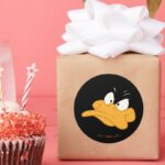 DAFFY DUCK™ Angry Face Classic Round Sticker