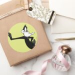 DAFFY DUCK™ Leaning Against A Wall Classic Round Sticker