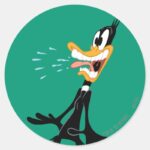 DAFFY DUCK™ Scared Classic Round Sticker