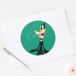 DAFFY DUCK™ Scared Classic Round Sticker