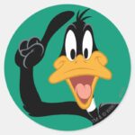 DAFFY DUCK™ With A Great Idea Classic Round Sticker