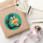 DAFFY DUCK™ With A Great Idea Classic Round Sticker