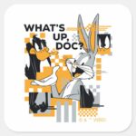 DAFFY DUCK™ BUGS BUNNY™ Glitch Square Sticker