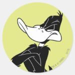 DAFFY DUCK™ With Arms Crossed Classic Round Sticker