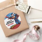 DC Comics Superman Birthday Classic Round Sticker