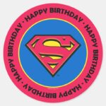 DC Comics Superman Classic Logo Classic Round Sticker