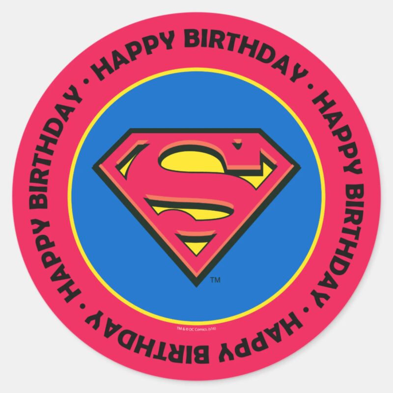DC Comics Superman Classic Logo Classic Round Sticker