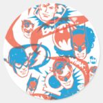 DC Originals Logo Burst Classic Round Sticker