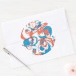 DC Originals Logo Burst Classic Round Sticker