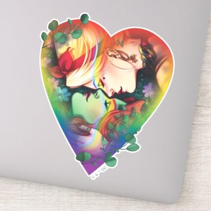 DC Pride Harley Quinn Poison Ivy Comic Cover Sticker